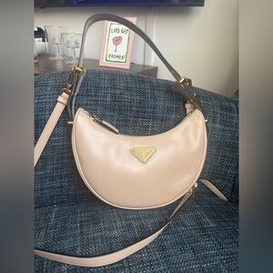 Prada Tan Leather Crossbody Bag